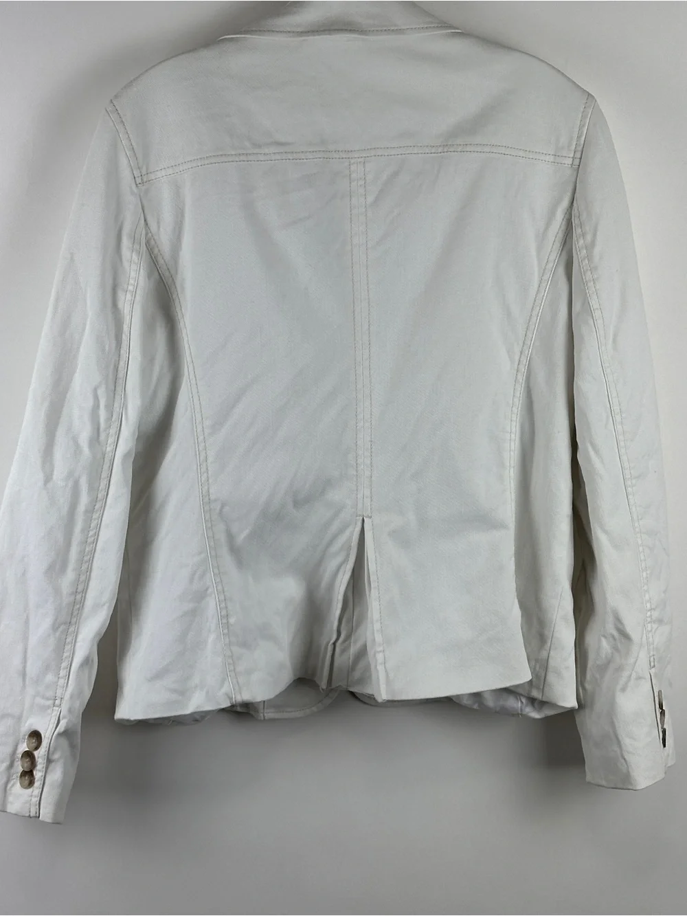 Ann Taylor Women's Tailored Button Front Denim Blazer Jacket